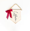January Birth Month Hang Sign: Snowdrop Flower