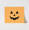 {Orange} Pumpkin Face Art Print