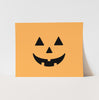 {Orange} Pumpkin Face Art Print