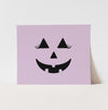 {Purple} Pumpkin Face Art Print
