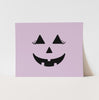 {Purple} Pumpkin Face Art Print