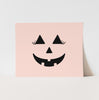 {Pink} Pumpkin Face Art Print
