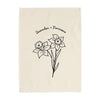 December Birth Month Banner: Narcissus Flower