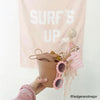 {Pink + White} Surf's Up Banner