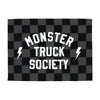Monster Truck Society Banner - Hunny Prints x @jassn2 {Grey + Black Check}
