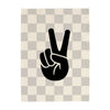Peace Sign Banner - Hunny Prints x @jassn2 {Light Grey & Natural Check}