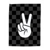 Peace Sign Banner - Hunny Prints x @jassn2 {Grey + Black Check}