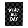 Play All Day Banner - Hunny Prints x @jassn2 {Grey + Black Check}