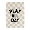 Play All Day Banner - Hunny Prints x @jassn2 {Light Grey & Natural Check}