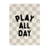 Play All Day Banner - Hunny Prints x @jassn2 {Light Grey & Natural Check}
