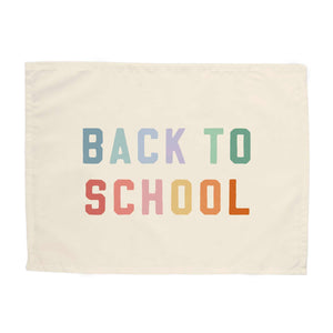 Back to School Banner with Rainbow Letters
