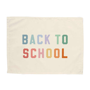 Back to School Banner with Rainbow Letters
