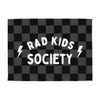 Rad Kids Society Banner - Hunny Prints x @jassn2 {Grey + Black Check}