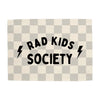 Rad Kids Society Banner - Hunny Prints x @jassn2 {Light Grey & Natural Check}