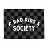 Rad Kids Society Banner - Hunny Prints x @jassn2 {Grey + Black Check}