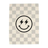 Smiley Face Banner - Hunny Prints x @jassn2 {Light Grey & Natural Check}