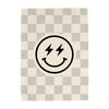 Smiley Face Banner - Hunny Prints x @jassn2 {Light Grey & Natural Check}