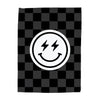 Smiley Face Banner - Hunny Prints x @jassn2 {Grey + Black Check}