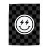 Smiley Face Banner - Hunny Prints x @jassn2 {Grey + Black Check}