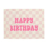 {Hot Pink & Pink Check} Happy Birthday Banner